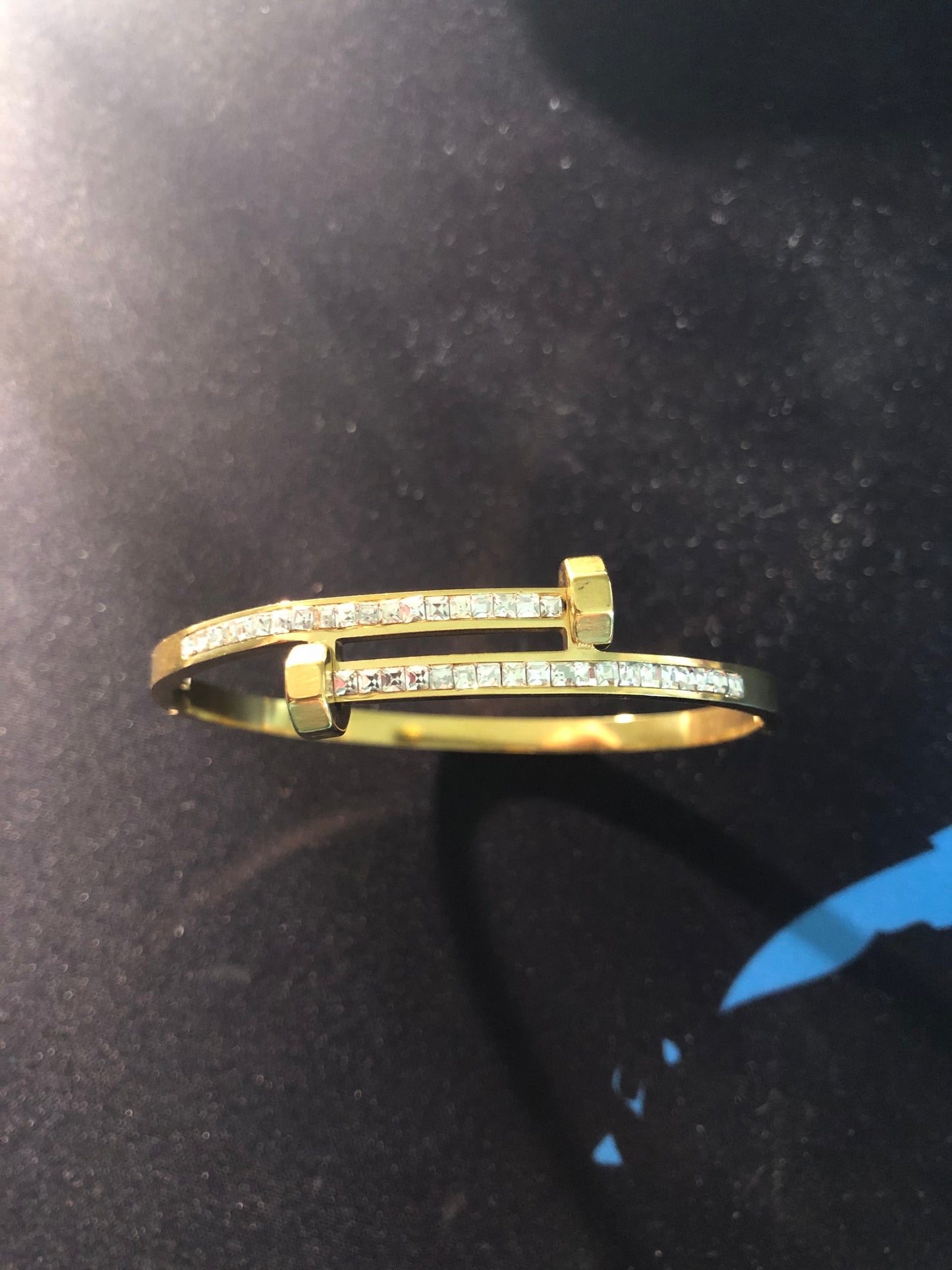 SPIJKER ARMBAND DIAMANTEN - GOUD