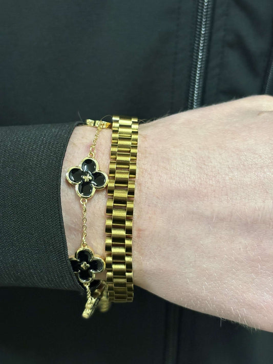 SCHAKEL ARMBAND - GOUD